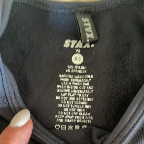 Stax.  Women's Blue Crop Top #129 - Picture 5 of 7